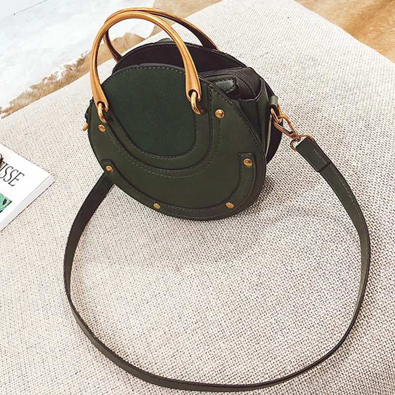 Frosted Patchwork Small Round Bag