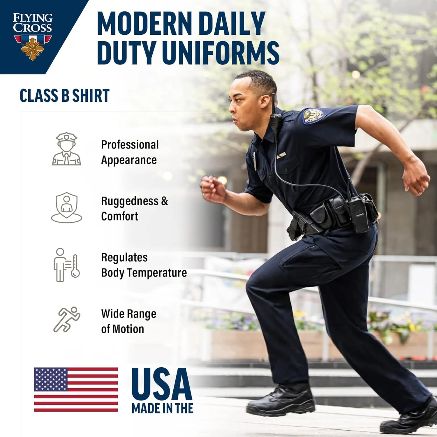 FX STAT Mens Law Enforcement Shirts, Police, Sheriff, EMT, Fire, Paramedic, Security, Class B Short Sleeve