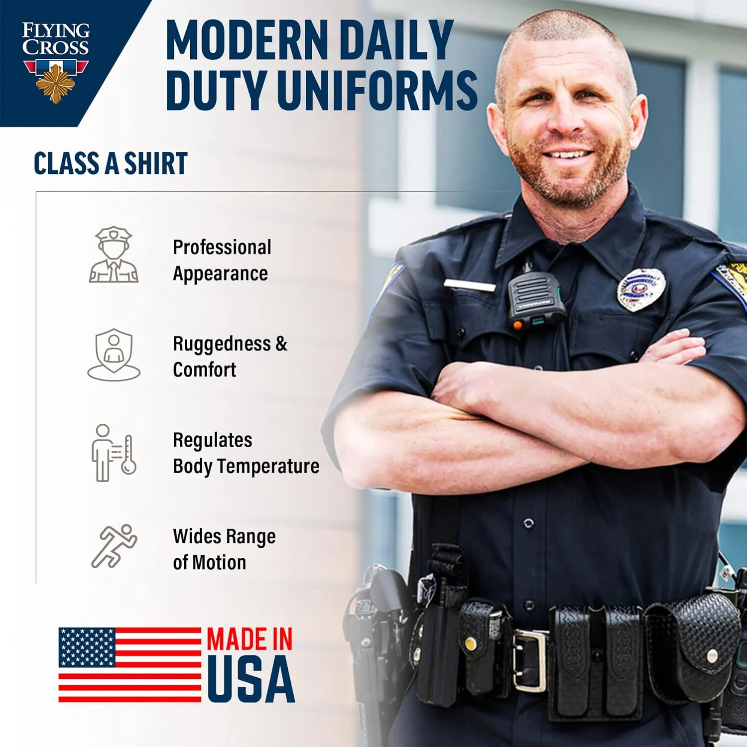 FX STAT Mens Law Enforcement Shirts, Police Uniform, Sheriff, Fire Department, Paramedic, Class A Short Sleeve