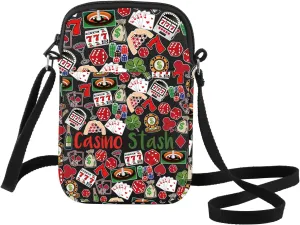 G2TUP Casino Gambling Crossbody Bag - Lover Gift Stash Shoulder Bag Lucky Merch
