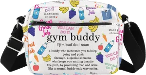 G2TUP Gym Lover Gift Gym Buddy Definition Makeup Bag Fitness Instructor Cosmetic Fitness Gift Workout Buddy Gift (Gym Buddy Def HS)