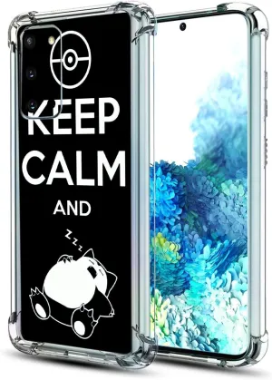 Galaxy S20 FE 5G Case, Keep Calm Sleeping Cat Drop Protection Shockproof Case TPU Full Body Protective Scratch-Resistant Cover for Samsung Galaxy S20 FE 5G