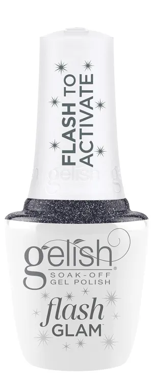 Gelish Flash Glam Glitter Gel Polish – Sparkling Flash-Activated Glitter, Long-Lasting, High-Shine, Chip-Resistant, Vegan & Cruelty-Free Professional Polish (Never Stop Glistening, 15mL)