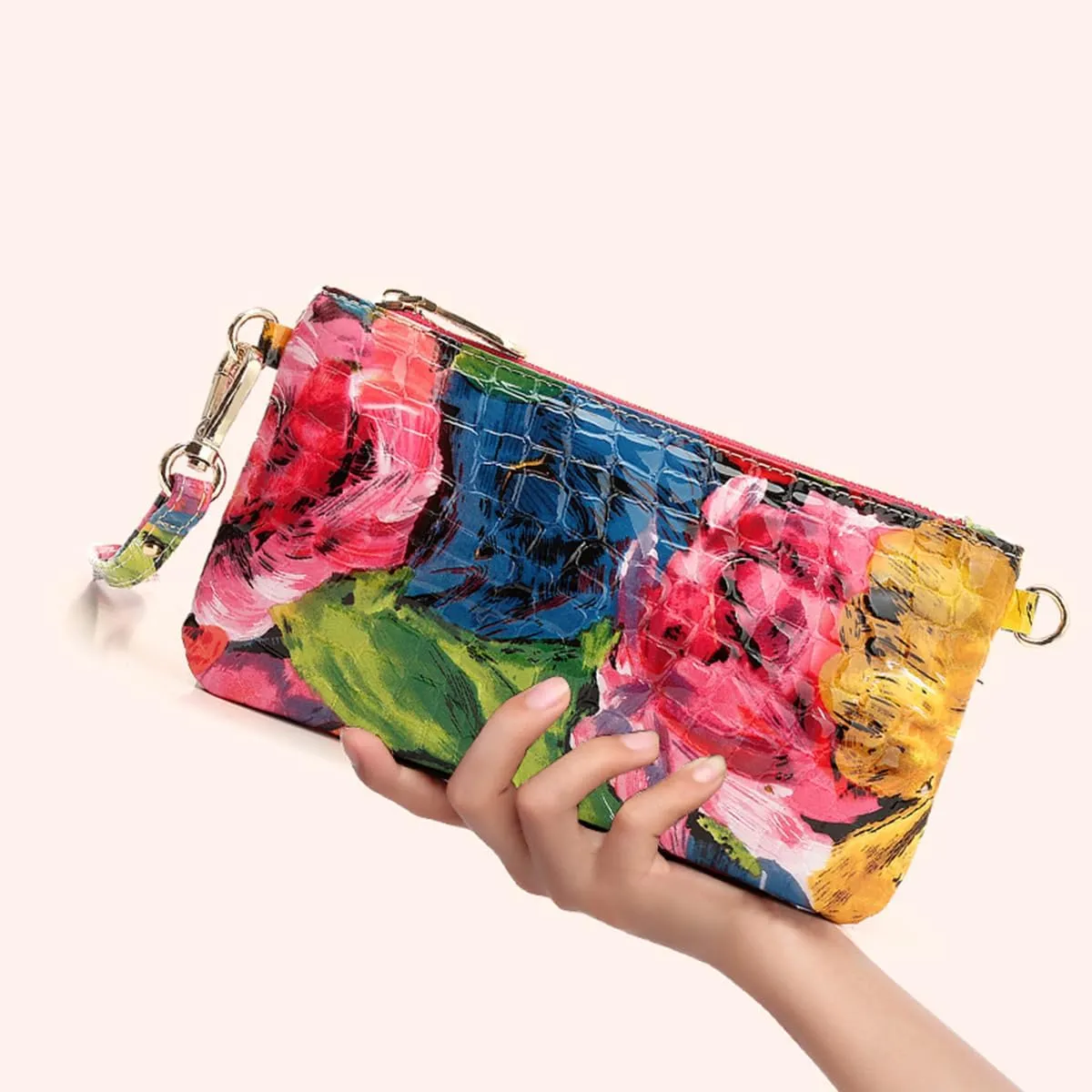 Genuine leather envelope handbag for women,chain strap single shoulder crossbody women's small bag
