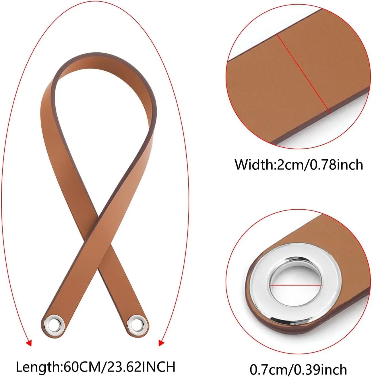 Genuine Leather Purse Strap Replacement for Crossbody and Shoulder Bag, Crossbody Straps Fit for Hermes Herbag Bag