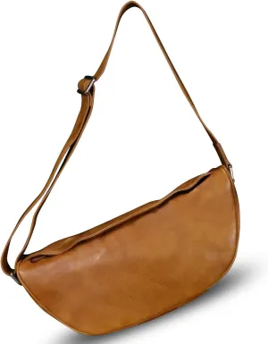 Genuine Leather Sling Bag Crossbody Casual Daypack Vintage Handmade Hiking Chest Shoulder Backpack Motorcycle Bag