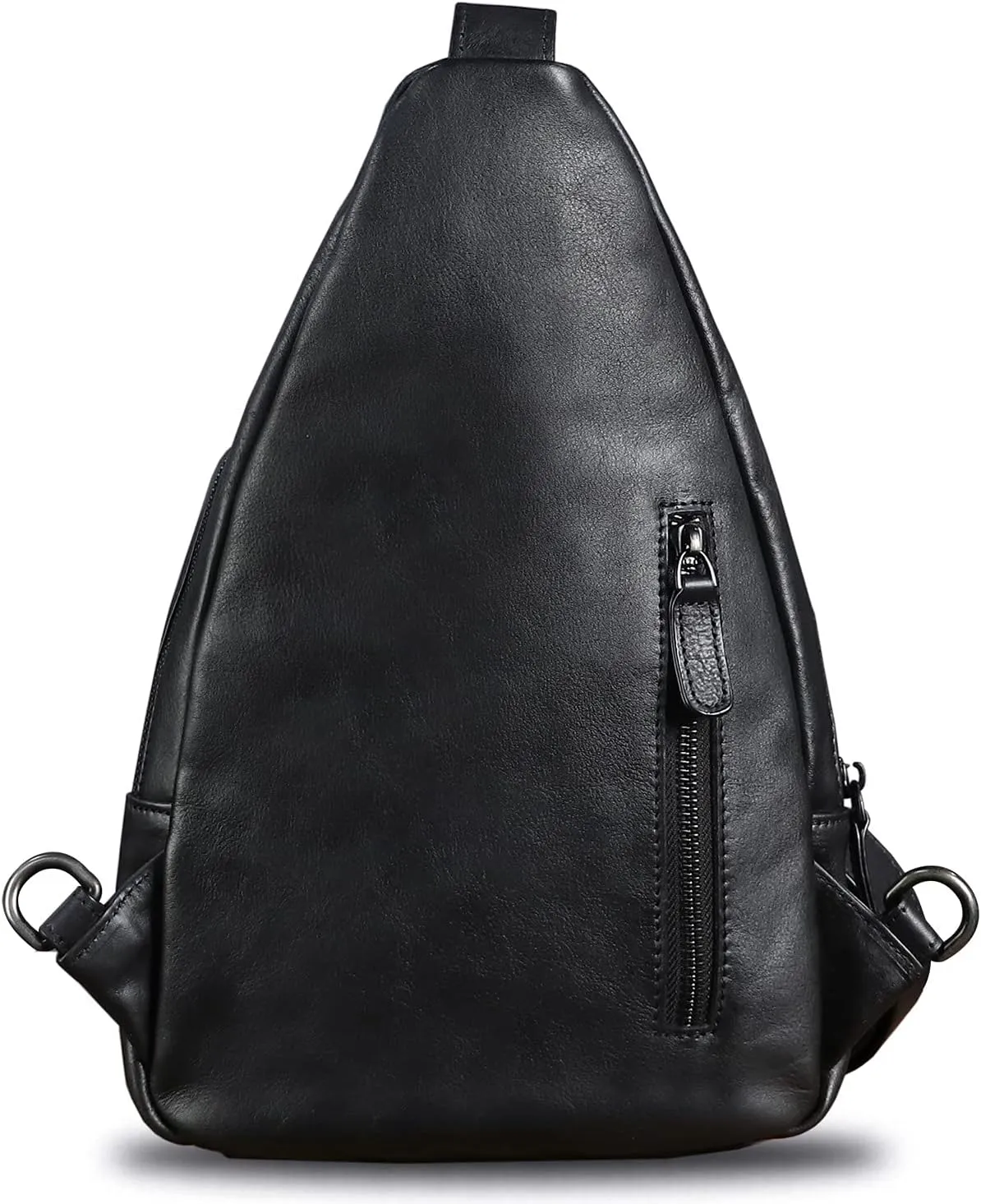 Genuine Leather Sling Bag for Men and Women Vintage Real Leather Sling Backpack Shoulder Crossbody Bag Chest Bag
