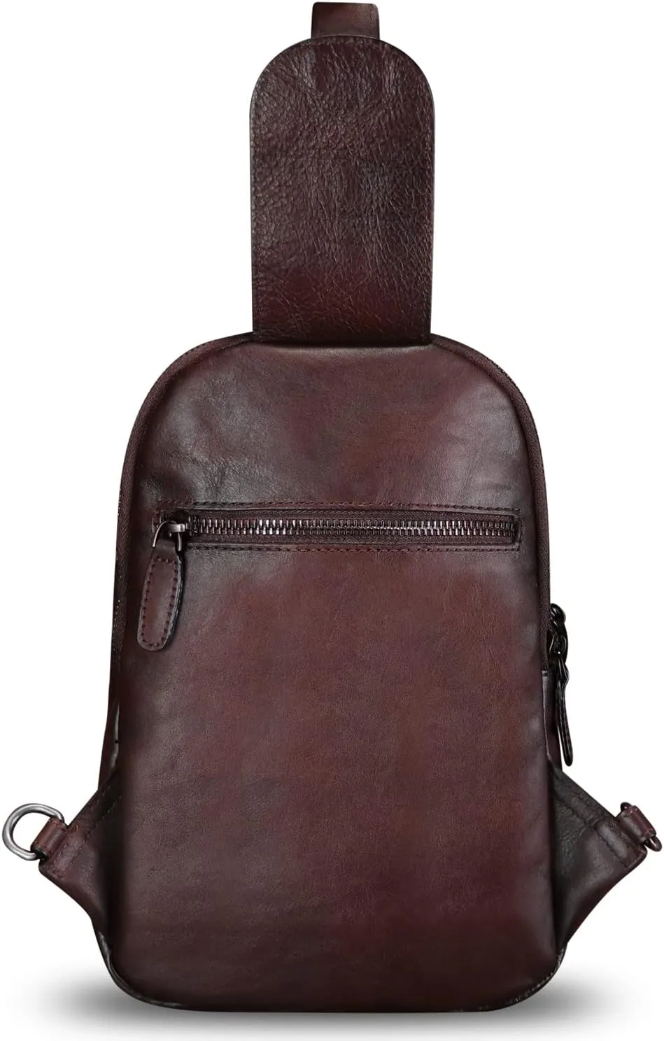 Genuine Leather Sling Bag for Women Vintage Real Leather Sling Backpack Shoulder Crossbody Bag Chest Purse