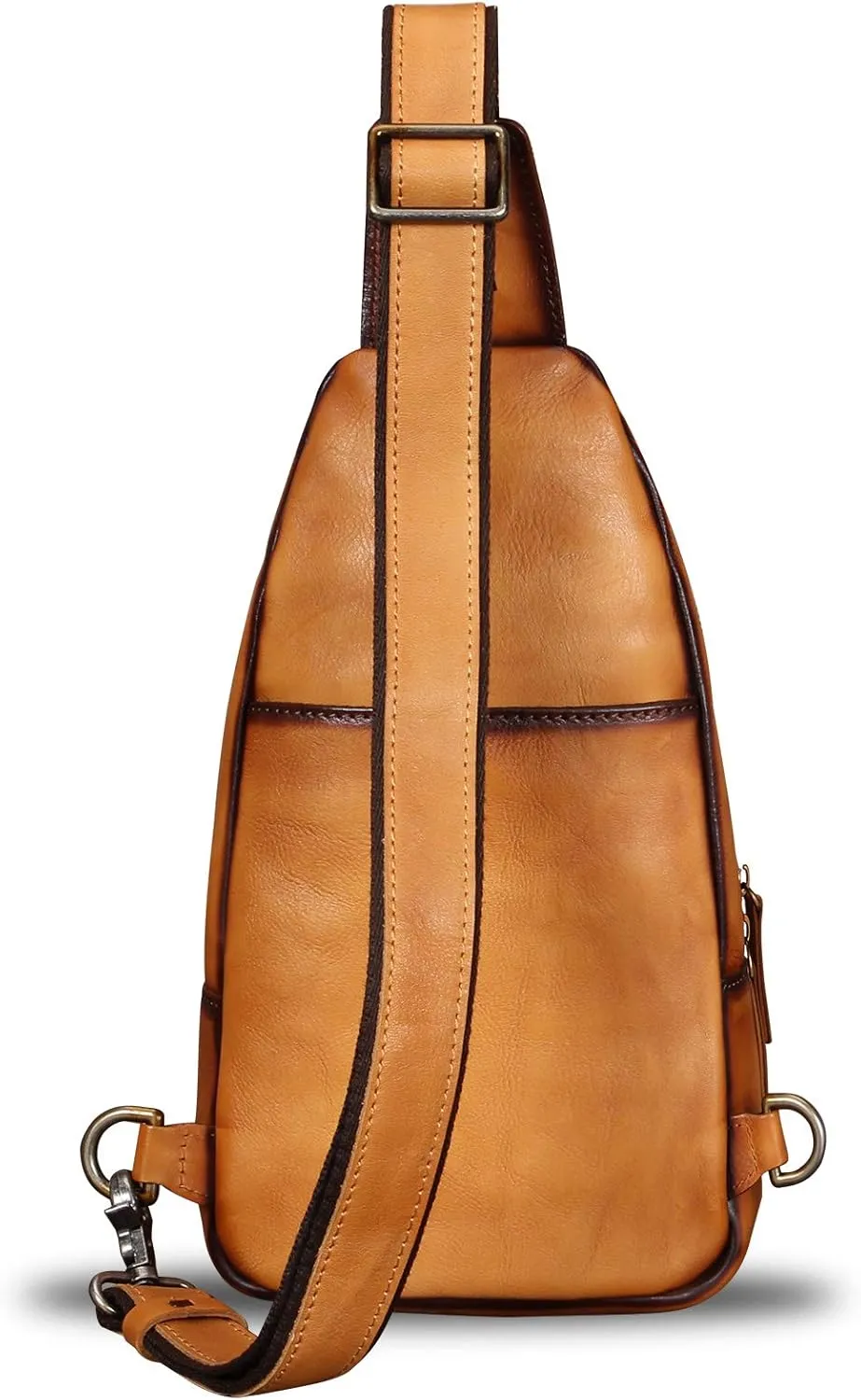 Genuine Leather Sling Bag - Vintage Sling Backpack for Men & Women - Fashion Shoulder & Crossbody Bag