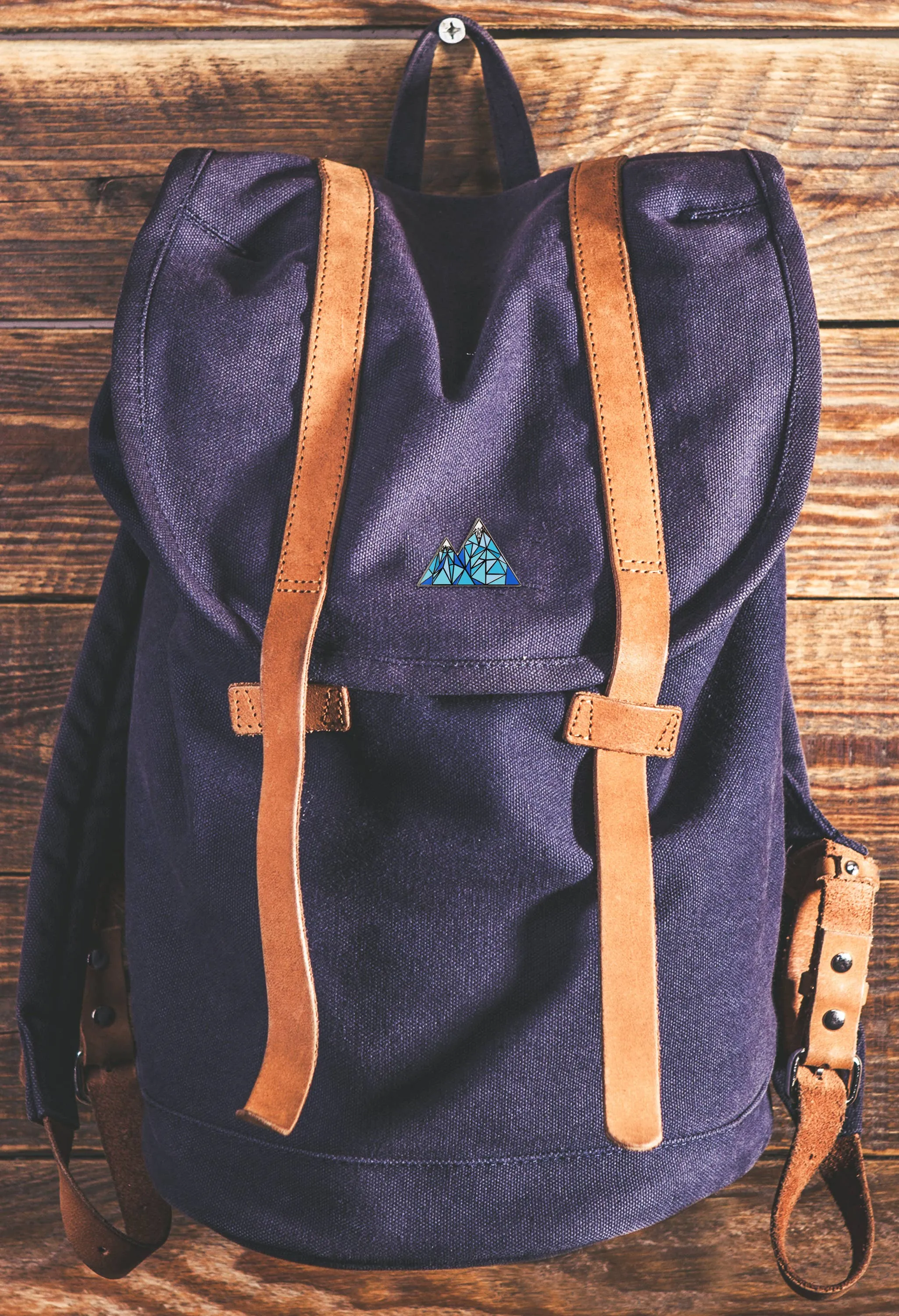 Geometric Mountain – Colorado / Mountain Life Enamel Pin: Green