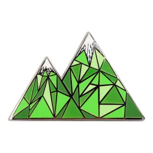 Geometric Mountain – Colorado / Mountain Life Enamel Pin: Green