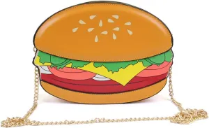 Girls Cupcake Crossbody Handbag Popcorn Hamburger Purse Small Purse Women Cellphone Shoulder Bag