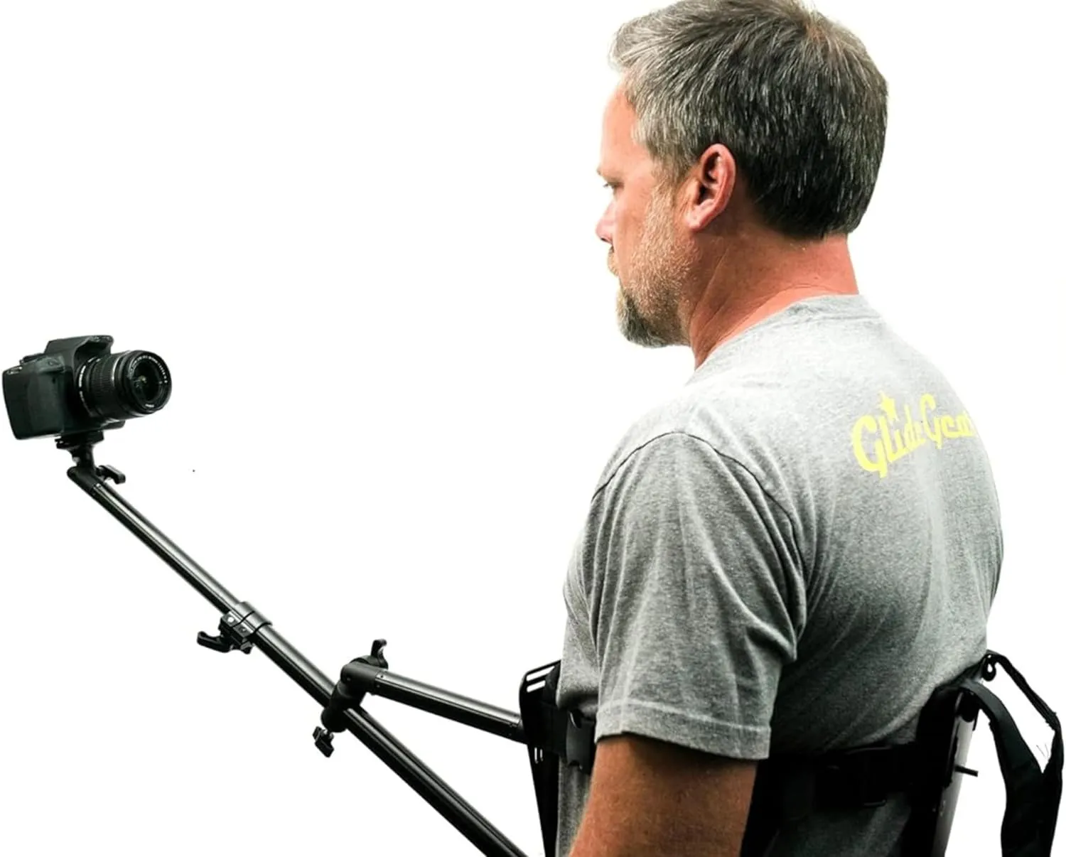 Glide Gear SNC 100 Snorricam Rig, 3rd-Person Chest Mount for DSLR or Smartphone, 3.3lb Payload, 3ft Articulating Arm, Lightweight Aluminum Harness