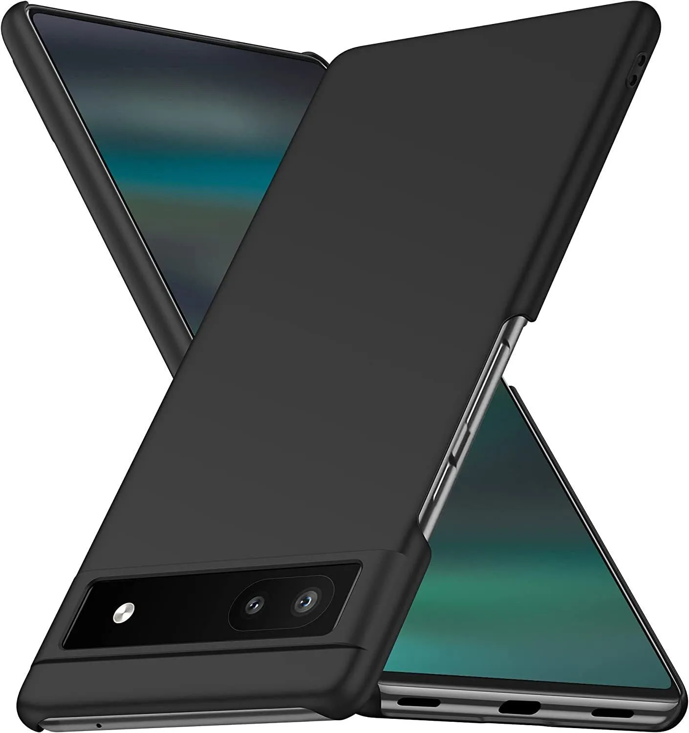 Google Pixel 6a Case Slim Hard Cover & Glass Screen Protector