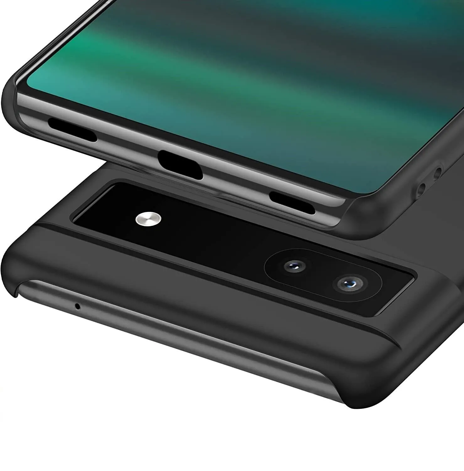 Google Pixel 6a Case Slim Hard Cover & Glass Screen Protector