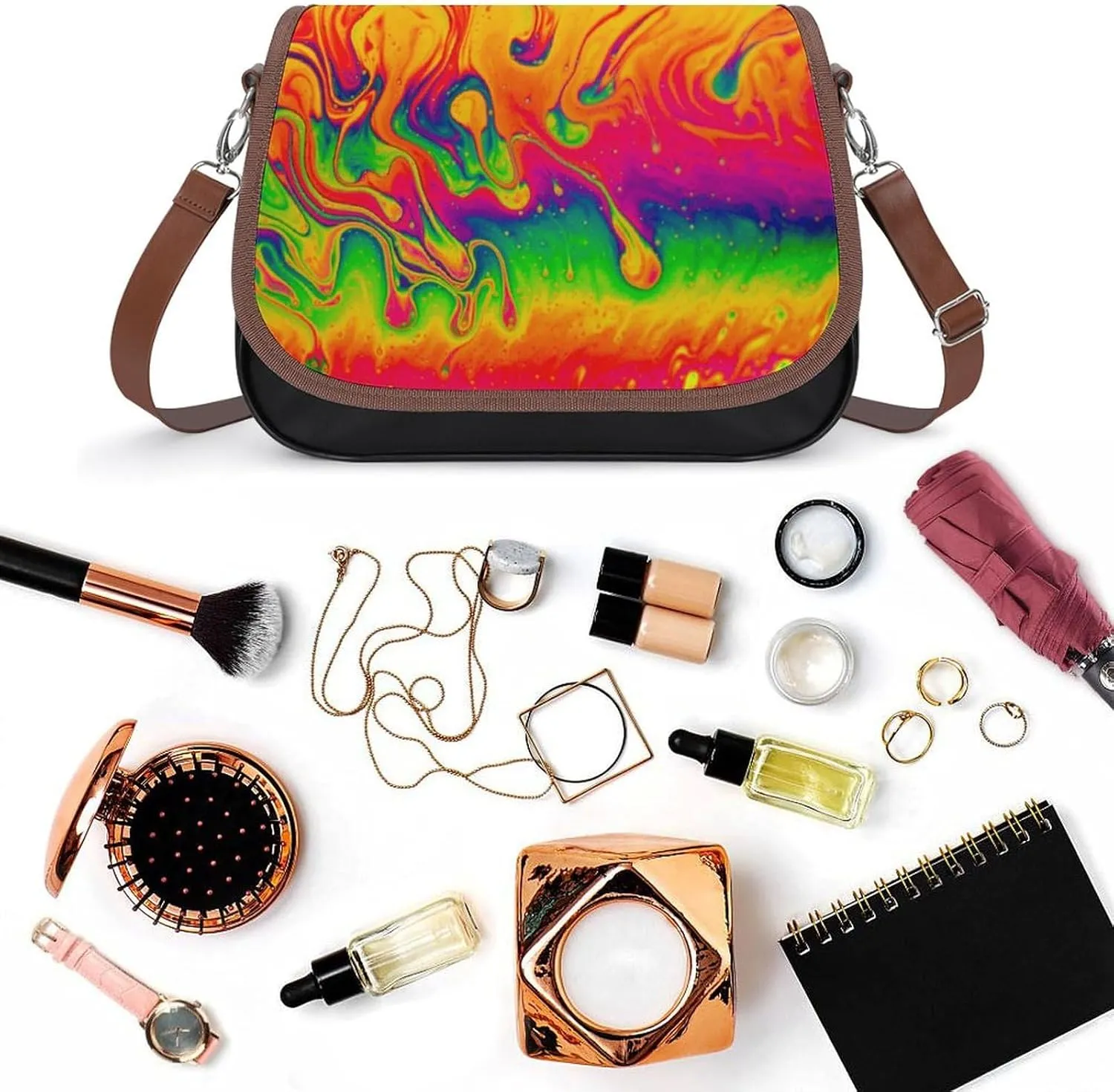 Gothic Magic Witch Witchy Fashionable And Exquisite Shoulder Bag, Convenient Leather Crossbody Bag for Going Out