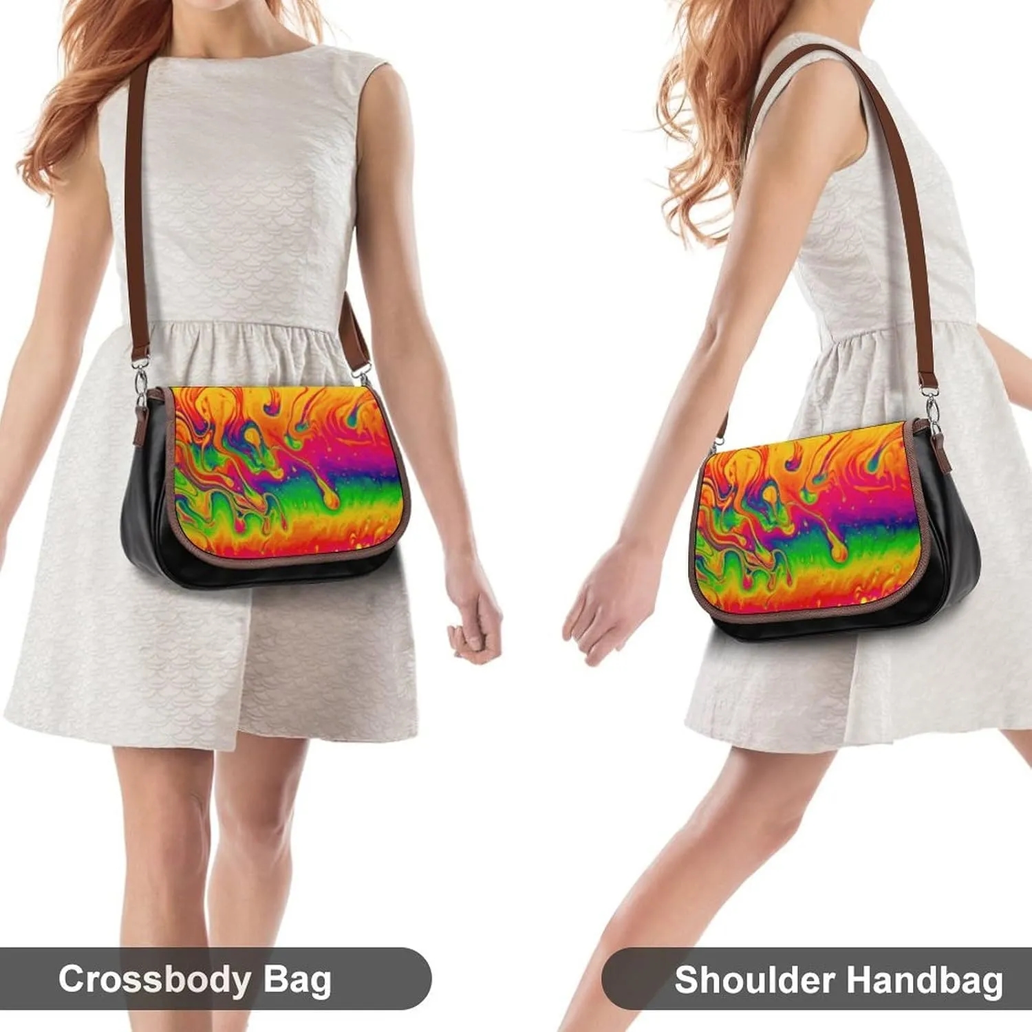 Gothic Magic Witch Witchy Fashionable And Exquisite Shoulder Bag, Convenient Leather Crossbody Bag for Going Out