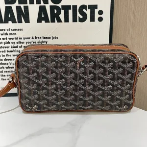 Goyard Preloved Chevron Camera Bag Brown Crossbody (2020) #13397