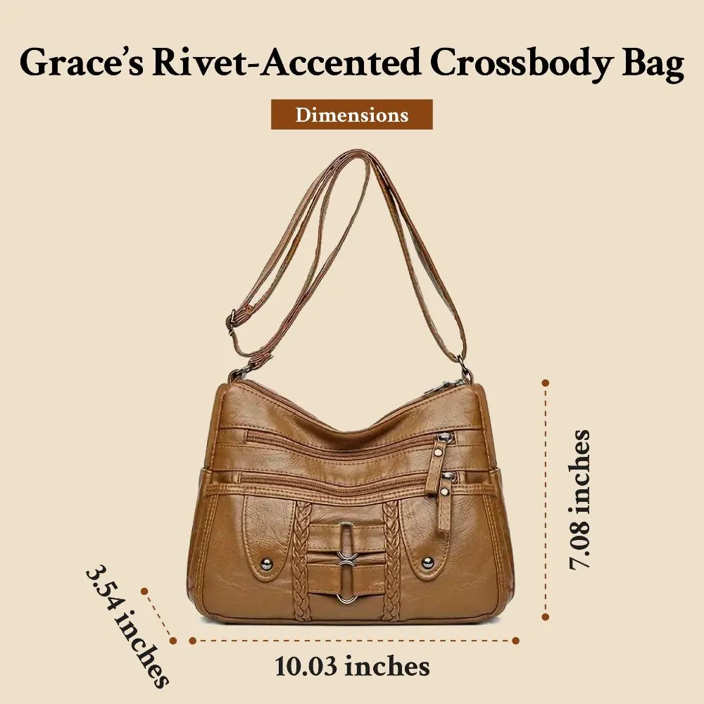 Grace's Crossbody mit Nietenverzierung | Diebstahlsichere Umhängetasche