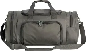 Greencity Gym Bag Travel Duffel Bag Sports Tote Tactical Army Weekender Work Out Bags for Women & Men Lightweight Waterproof Shoe Pocket,Grey 21 Inch