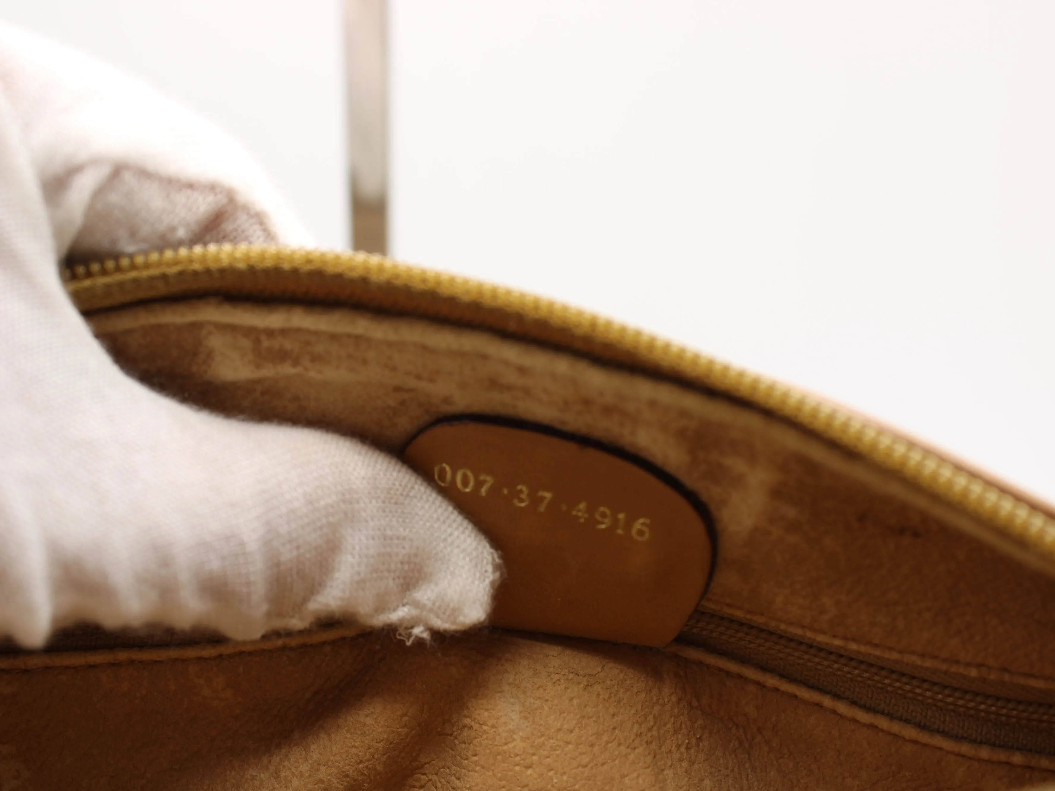 Gucci Bag Micro Bree GG Canvas Crossbody Gold Accents Vintage