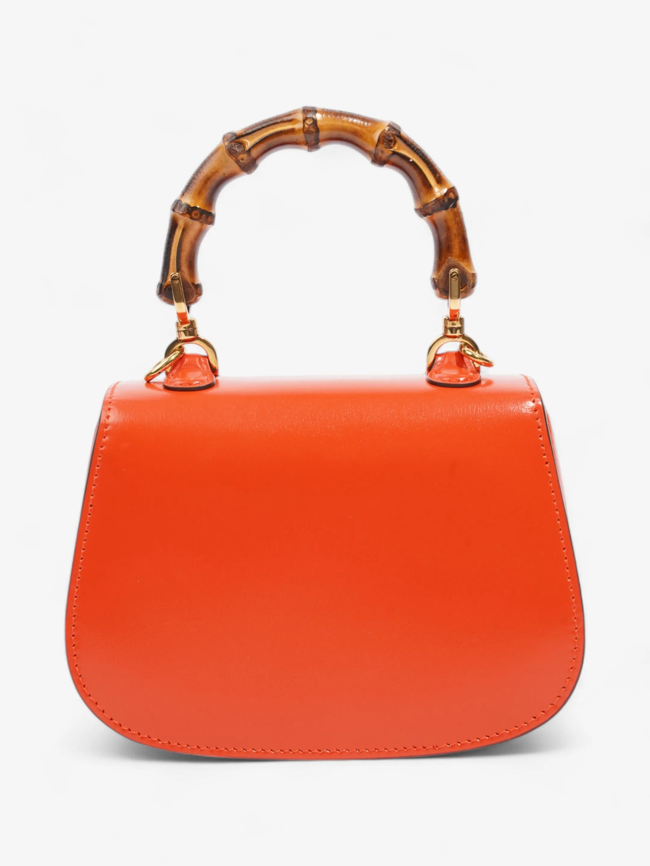 Gucci Bamboo 1947 Orange Leather Mini