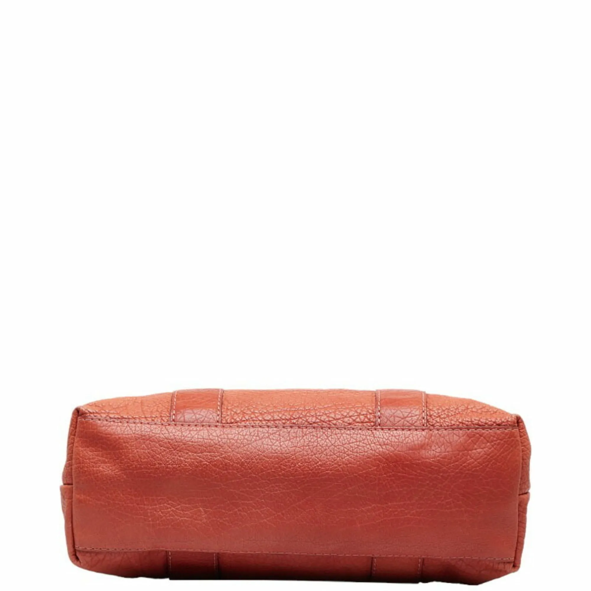 GUCCI bamboo handle handbag tote bag 232947 orange leather ladies