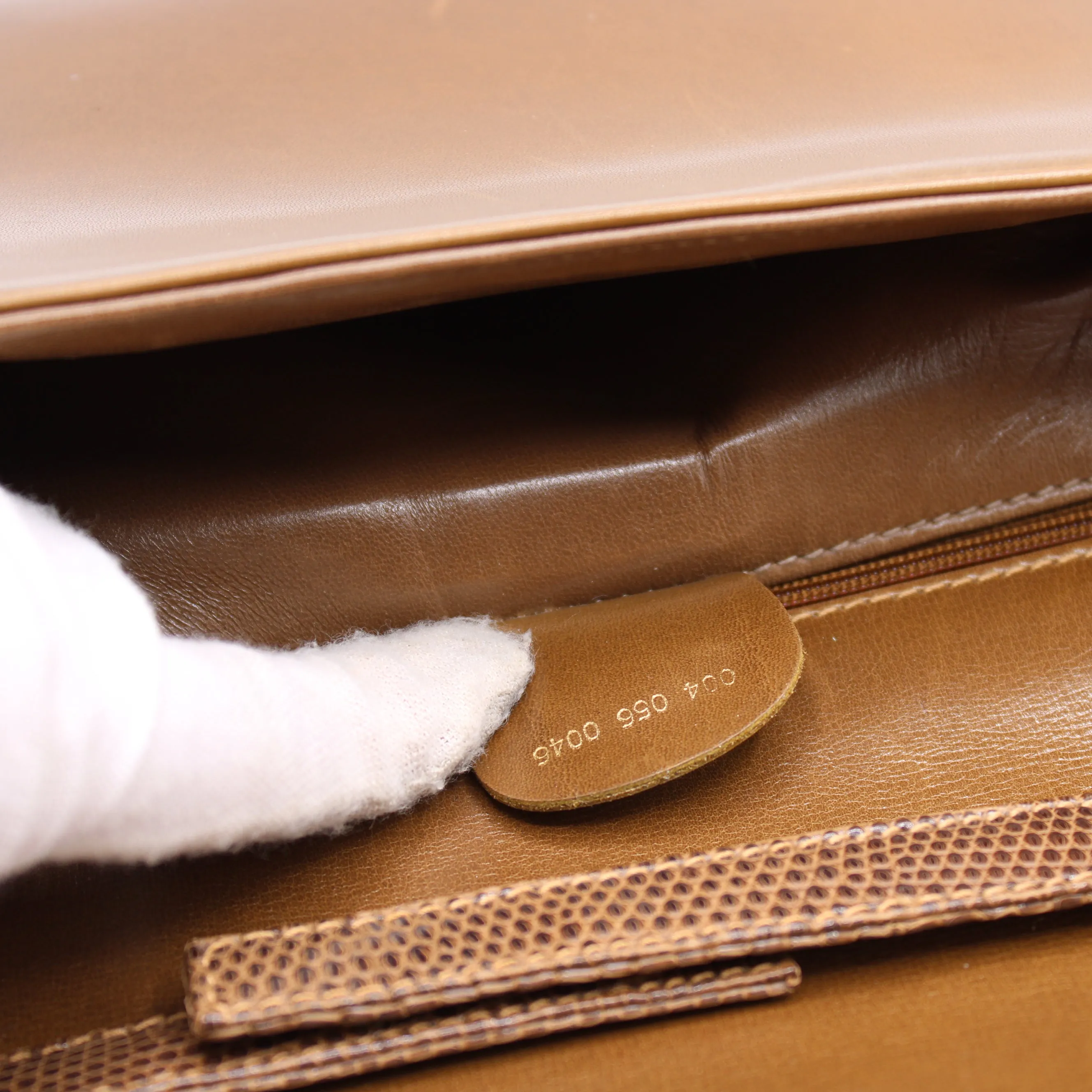 Gucci Brown Lizard Leather Convertible Crossbody Exotic Bag