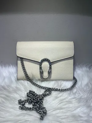 Gucci Dionysus White Leather Crossbody Bag