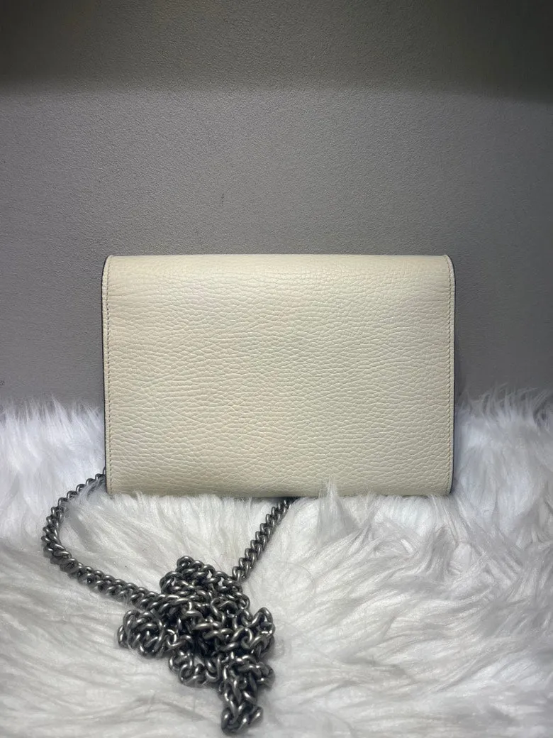 Gucci Dionysus White Leather Crossbody Bag
