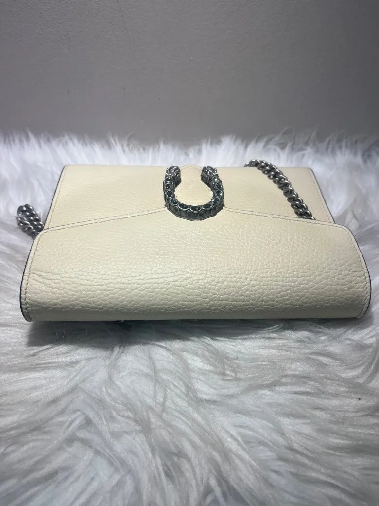 Gucci Dionysus White Leather Crossbody Bag