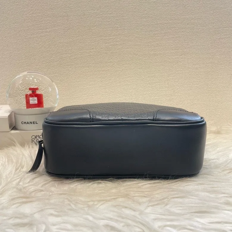 Gucci Marmont Navy Blue Leather Camera Bag Crossbody