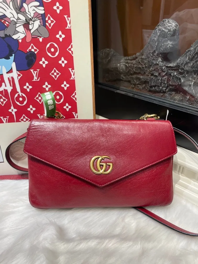 Gucci Preloved Black Double Bag 9062 - Crossbody and Shoulder Bag