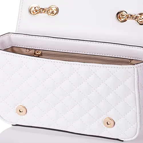 GUESS Rue Rose Mini Crossbody Flap White One Size