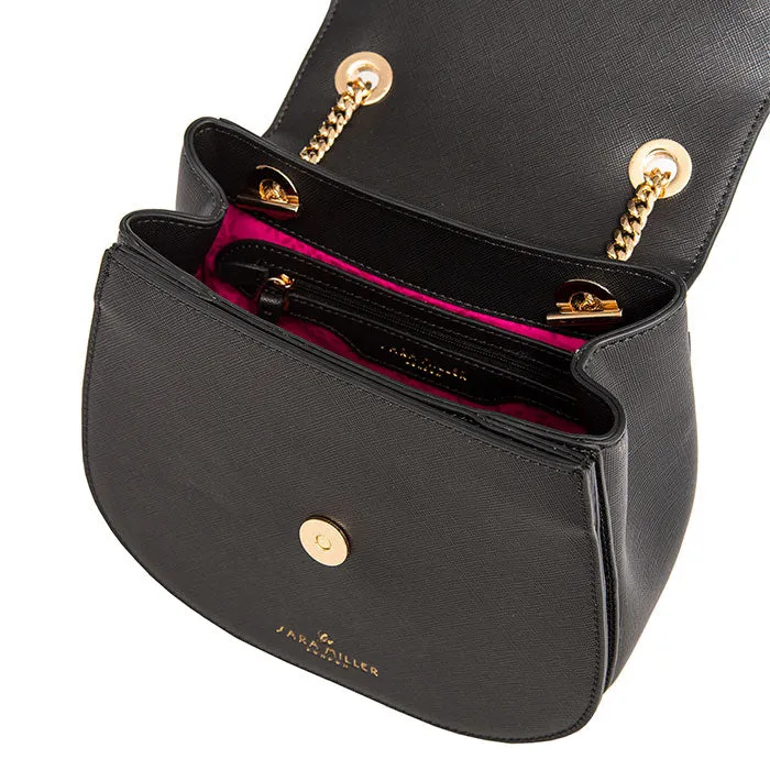 HALF MOON CROSS BODY - BLACK BAMBOO