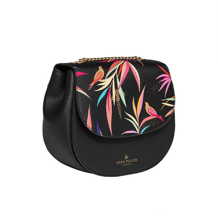 HALF MOON CROSS BODY - BLACK BAMBOO