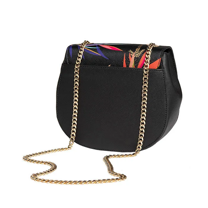 HALF MOON CROSS BODY - BLACK BAMBOO
