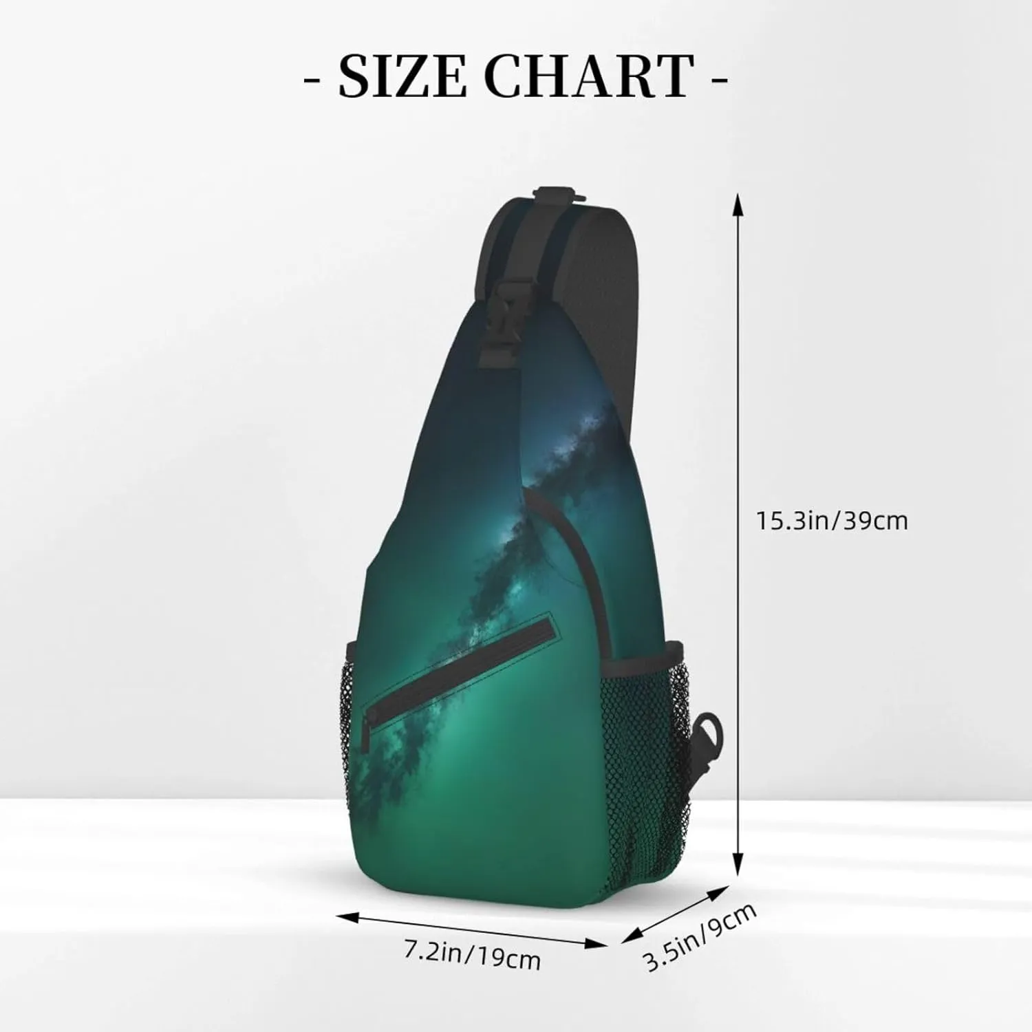 Halloween Flying Bats 1 Printed Canvas Sling Bag Crossbody Backpack, Hiking Daypack Chest Bag For Women Men
