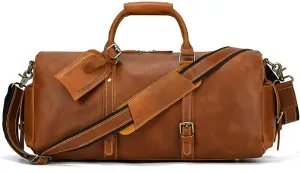 Handbag Travel Bag Vintage Duffel Bag Men's Travel Shoulder Bag Crossbody Bag Cowhide Handbag