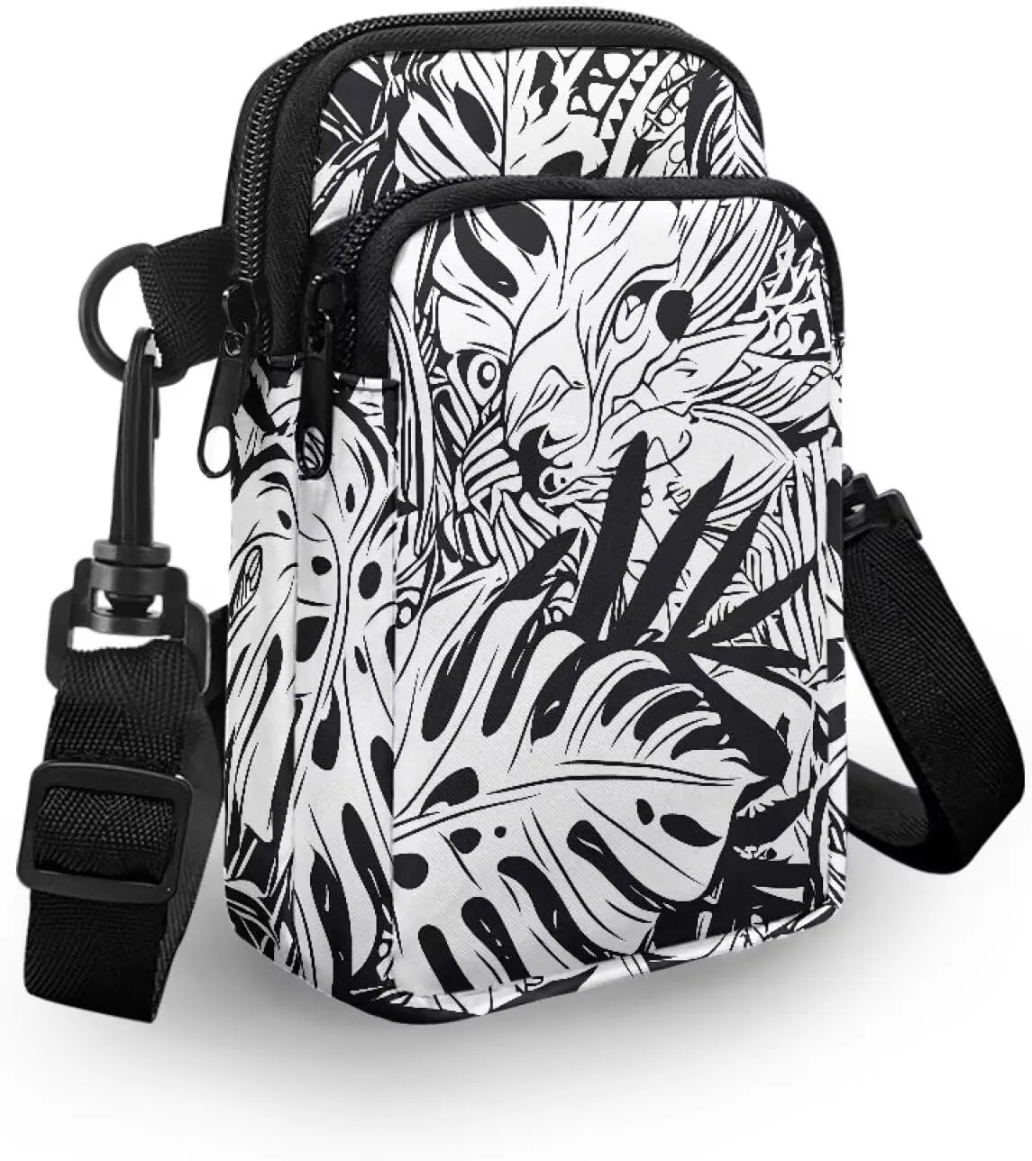 Hawaiian Tribal Small Crossbody Bags for Women Cell Phone Bag Purse, Sea Turtle Zipper Sling Purses Shoulder Bag