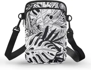Hawaiian Tribal Small Crossbody Bags for Women Cell Phone Bag Purse, Sea Turtle Zipper Sling Purses Shoulder Bag