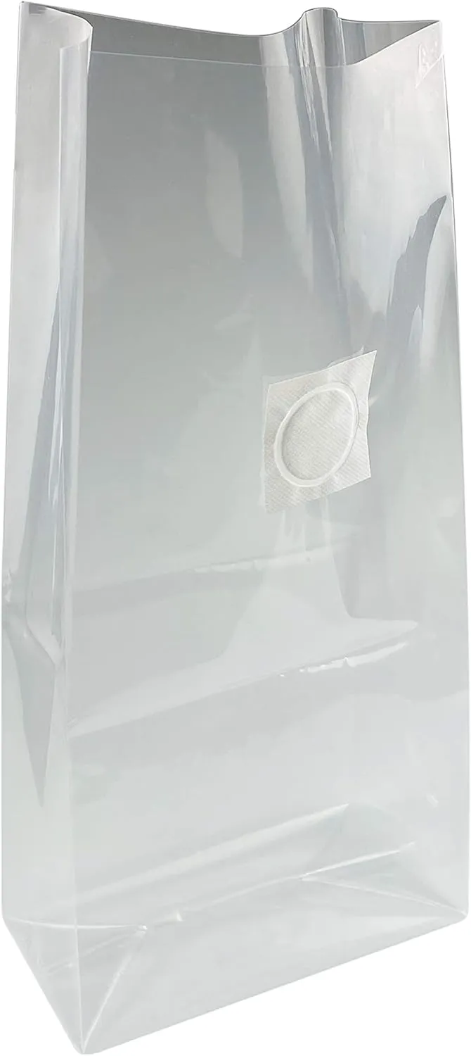 HFS(R Mushroom Grow Bags with 0.5 Micron Filter Patch 3mil Sealable Breathable Polypropylene Bag for Substrate Autoclavable Mushroom Cultivation 8" X 5" X 19" 50pcs/Pack