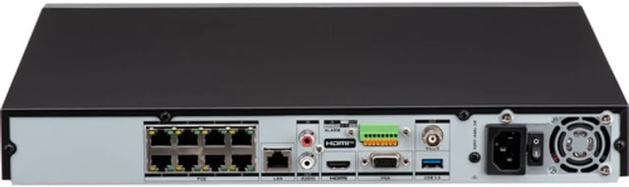 HIKV DS-7608NI-M2/8P M Series 8 Channel 8 PoE 8K NVR, Up to 32MP Resolution Input, Embedded Plug & Play, Smart VCA & POS Functions, Audio&Alarm in/Out, H.265 , 2 SATA, International Version(NO HDD)