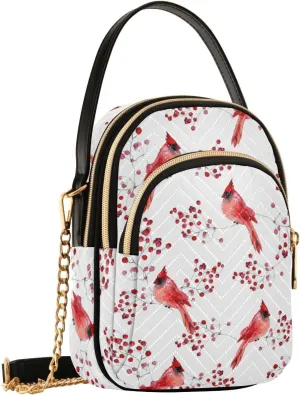 Holiday Festive Cell Phone Purse Crossbody Handbag Durable Shoulder Bag Travel Pouch