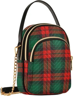 Holiday Festive Cell Phone Purse Crossbody Handbag Durable Shoulder Bag Travel Pouch