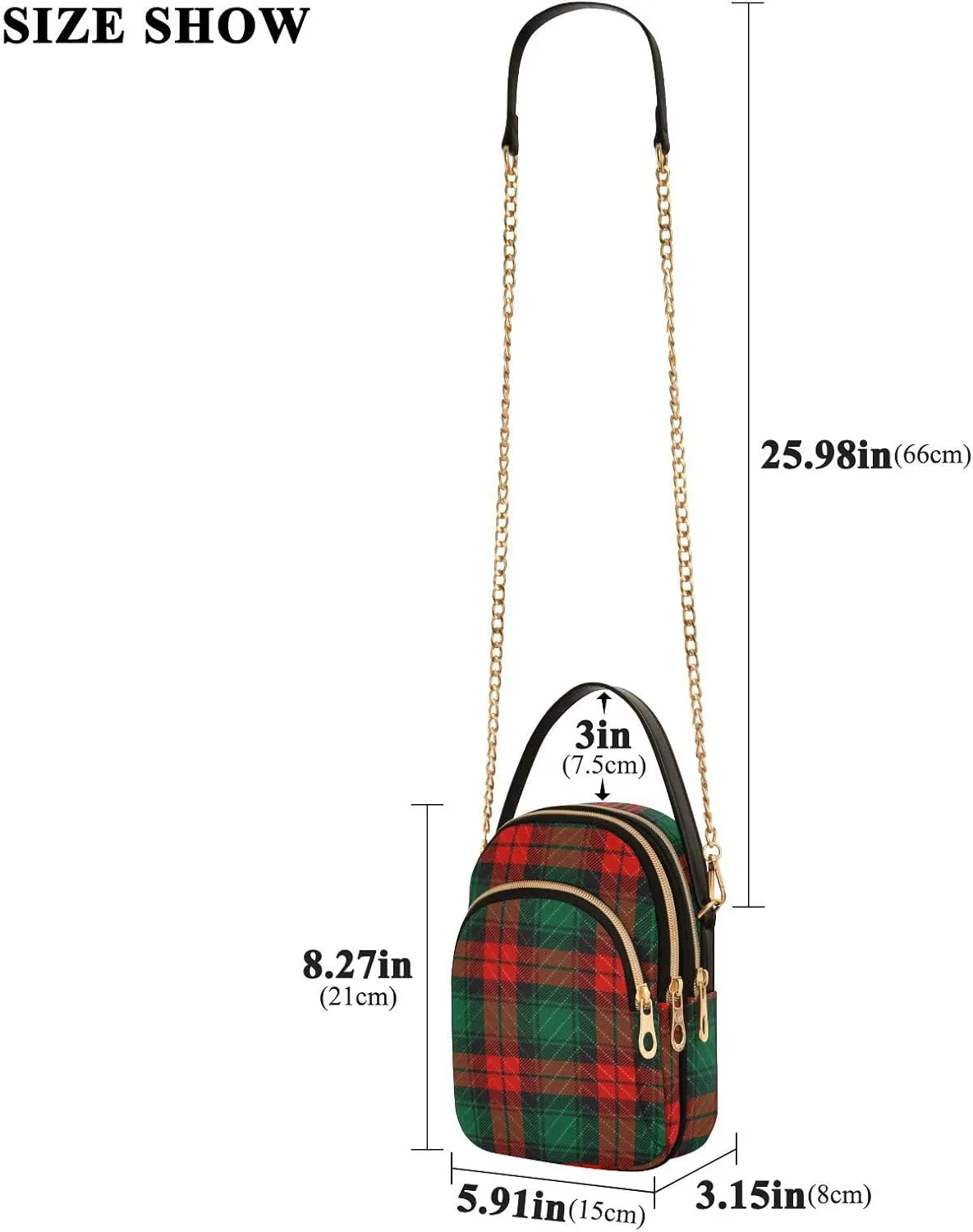Holiday Festive Cell Phone Purse Crossbody Handbag Durable Shoulder Bag Travel Pouch