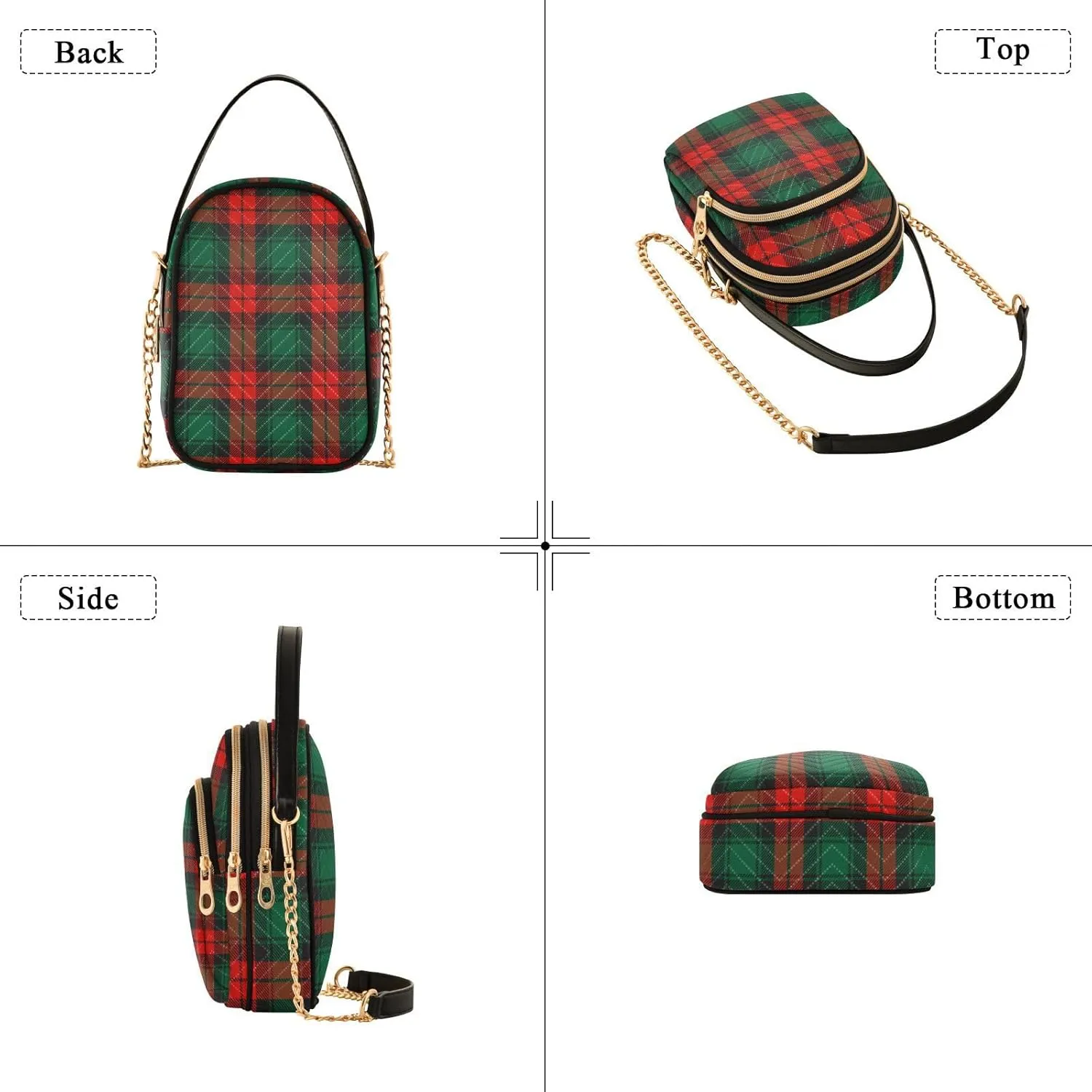 Holiday Festive Cell Phone Purse Crossbody Handbag Durable Shoulder Bag Travel Pouch