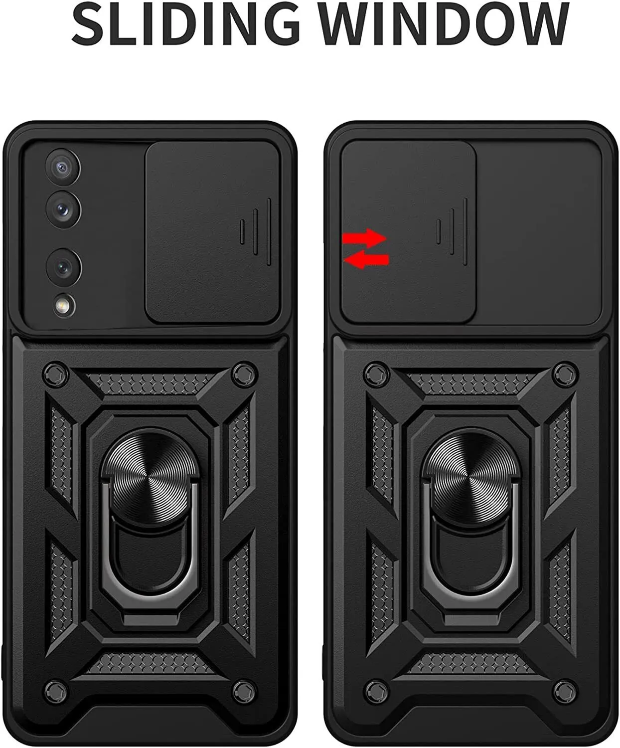 Honor 70 Case Shockproof Ring Stand Phone Camera Lens Cover