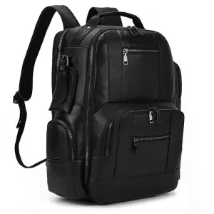 Hot Multifunction Fashion Men Backpack Vintage Leather Daypack