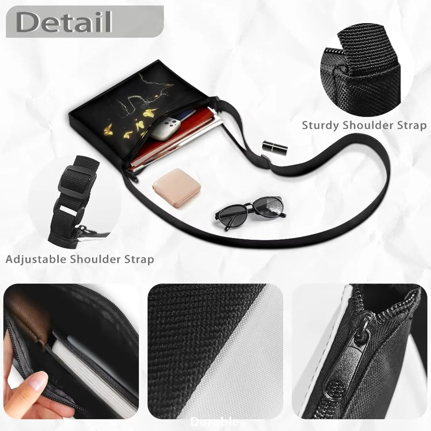 HUGS IDEA Messenger Bag for Women Crossbody Purse for Work Shoulder Handbags with Shoulder Strap